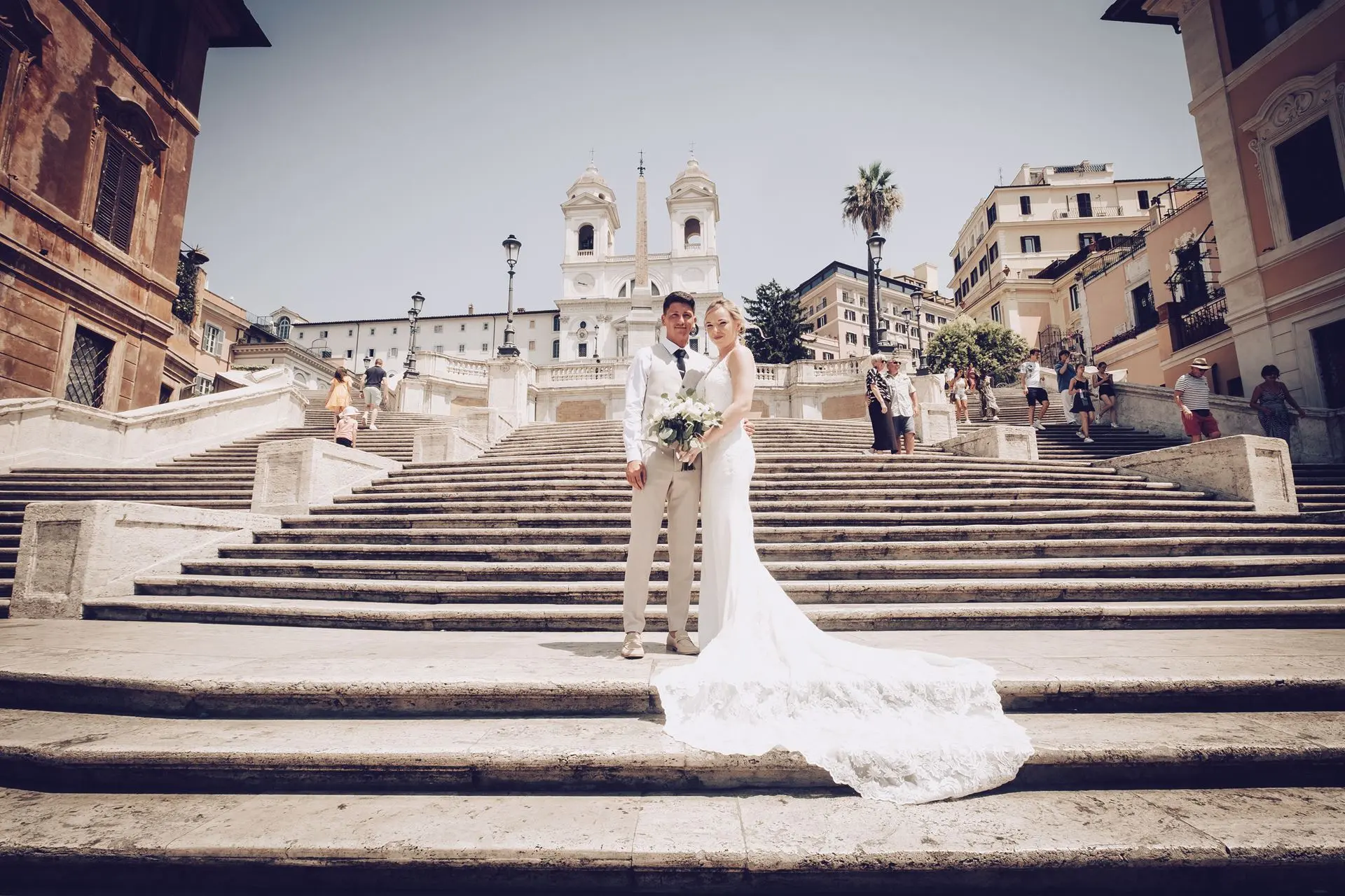 trinità dei monti wedding photo